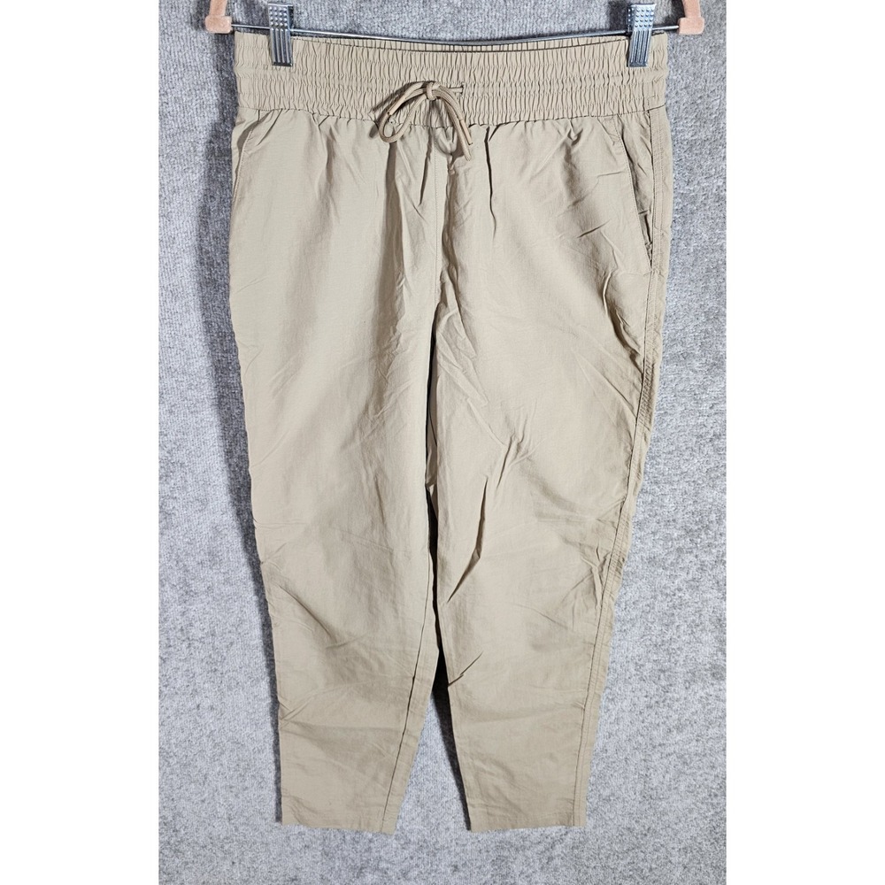 GapFit Runaround Pants Womens Size Small Warm Golden Brown Nylon Pockets Pull On